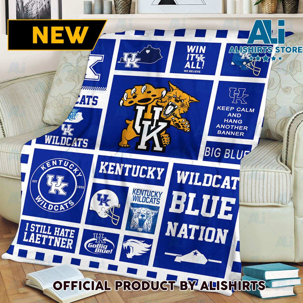 NCAA Kentucky Wildcats Fleece Blanket College Sports Fan Gifts