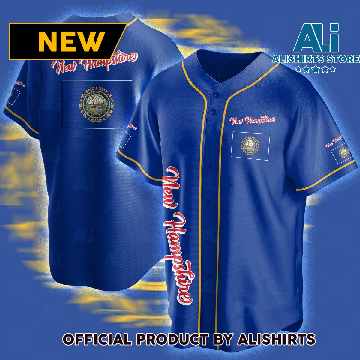 New Hampshire Baseball Jersey Shirts