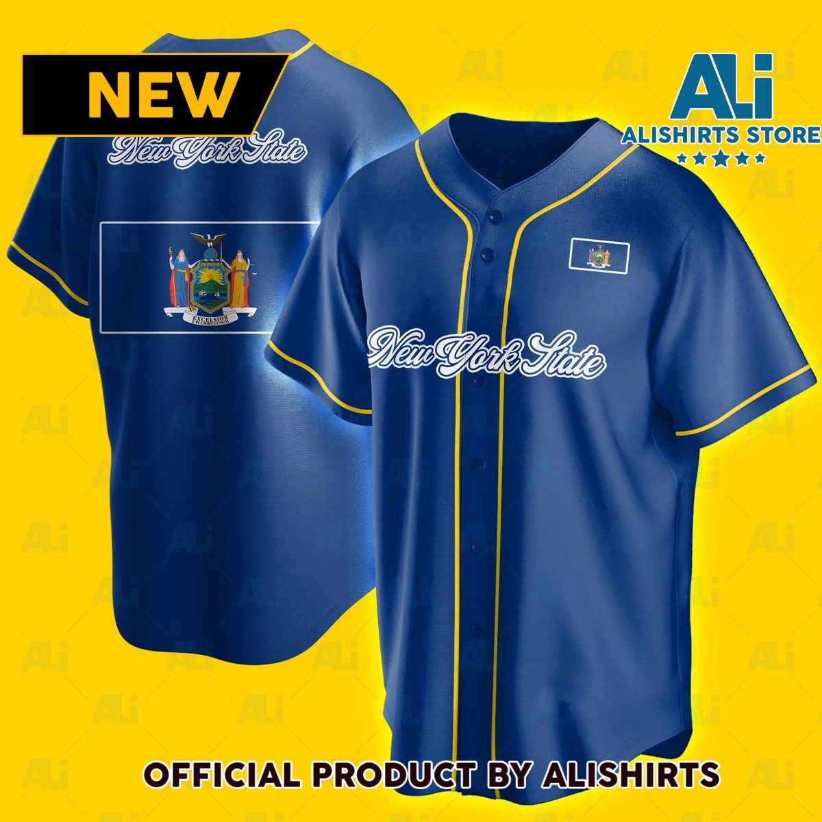 New York State Flag Baseball Jersey Shirts