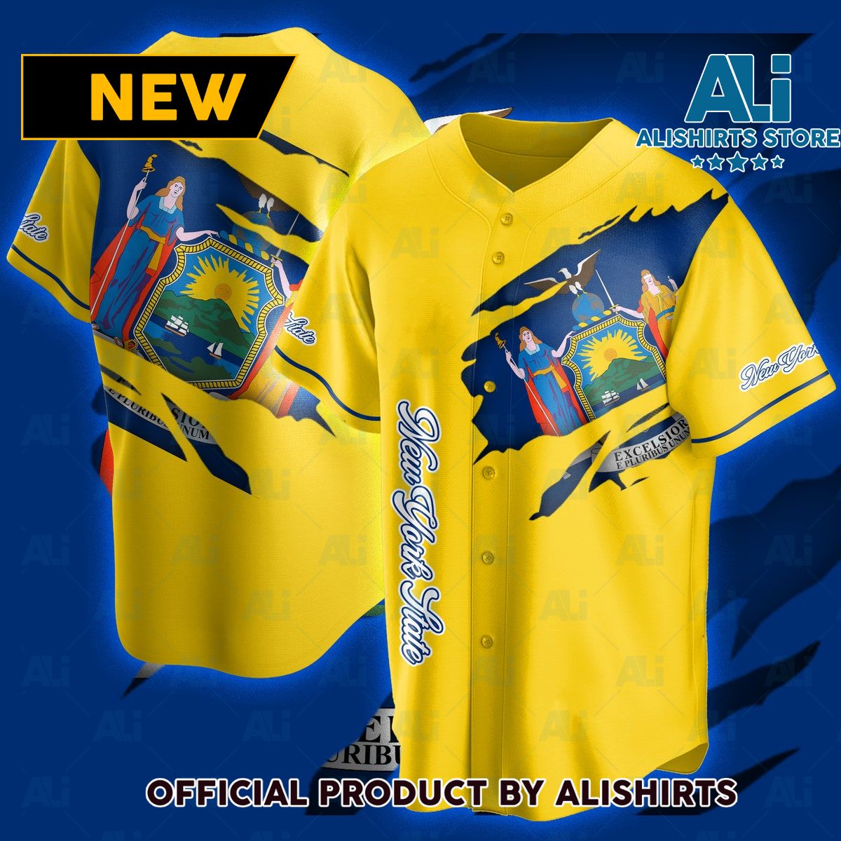 New York State Flag Baseball Jersey