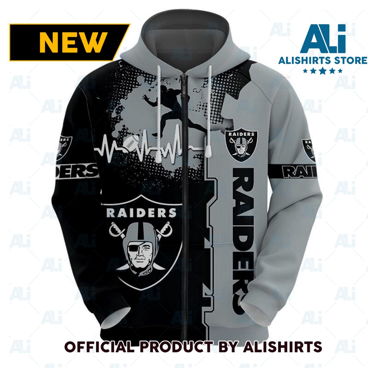 NFL Las Vegas Raiders Ecg Line Hoodie