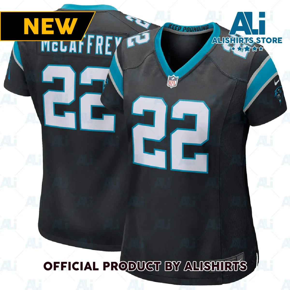 Carolina Panthers Christian McCaffrey Player Jersey Black