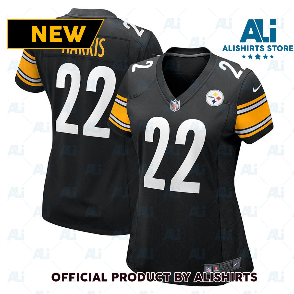 Pittsburgh Steelers Najee Harris Team Game Jersey Black