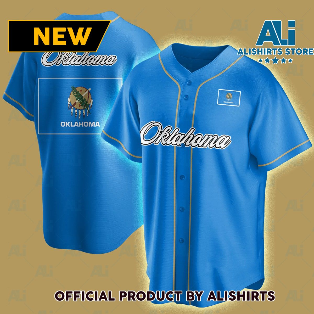 Oklahoma Flag Baseball Jersey Shirts