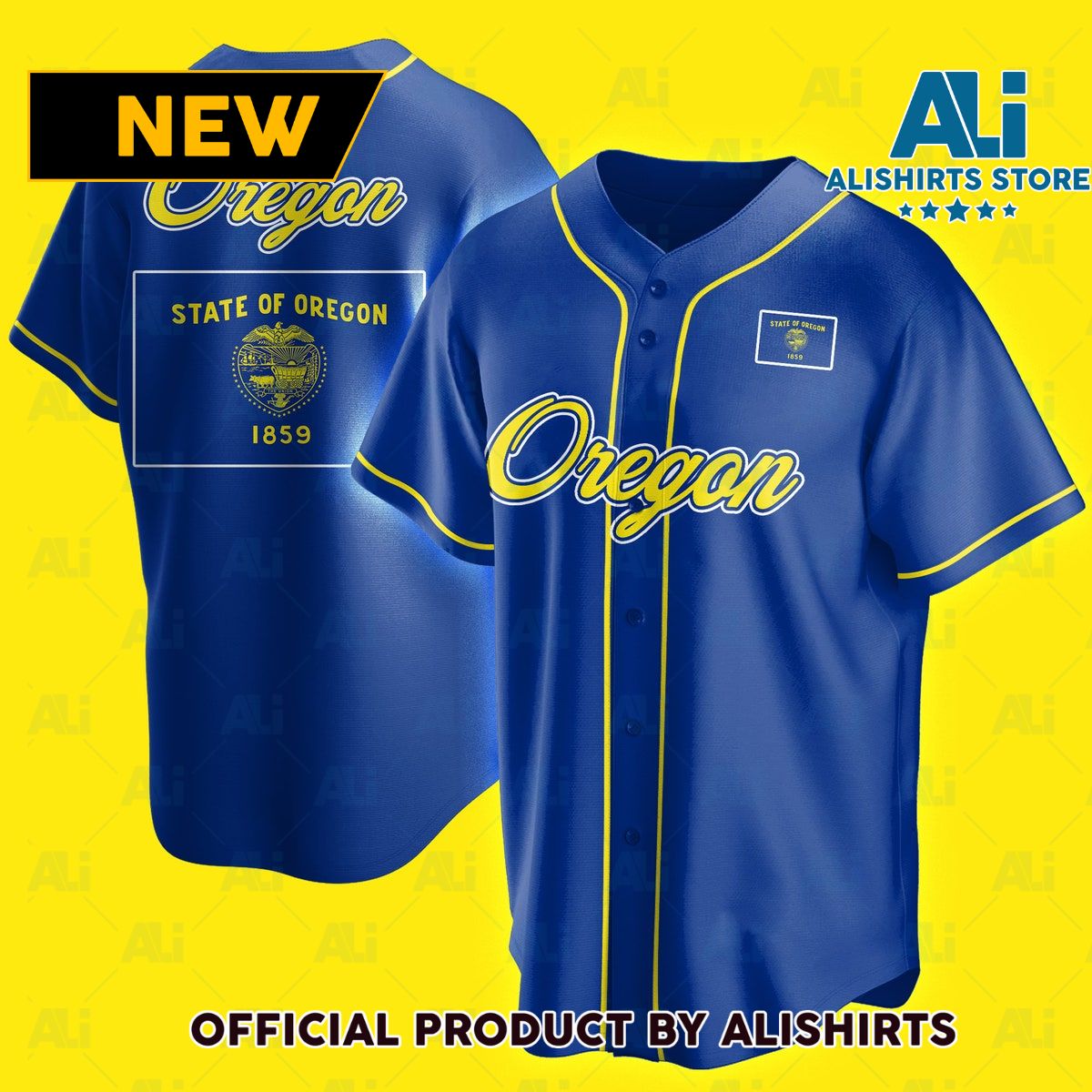 Oregon Flag Baseball Jersey Shirts