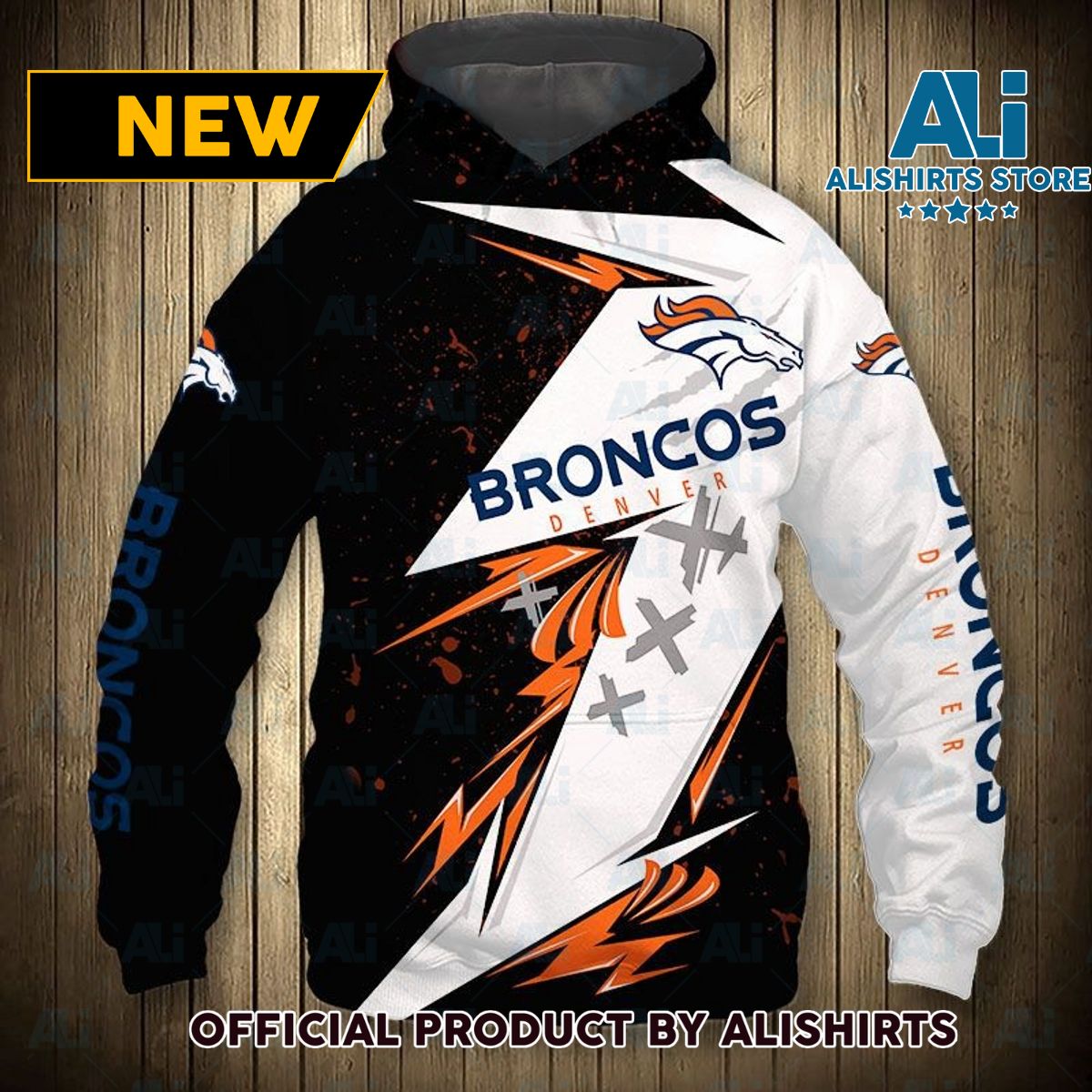 NFL Denver Broncos Lightning Xxx Hoodie