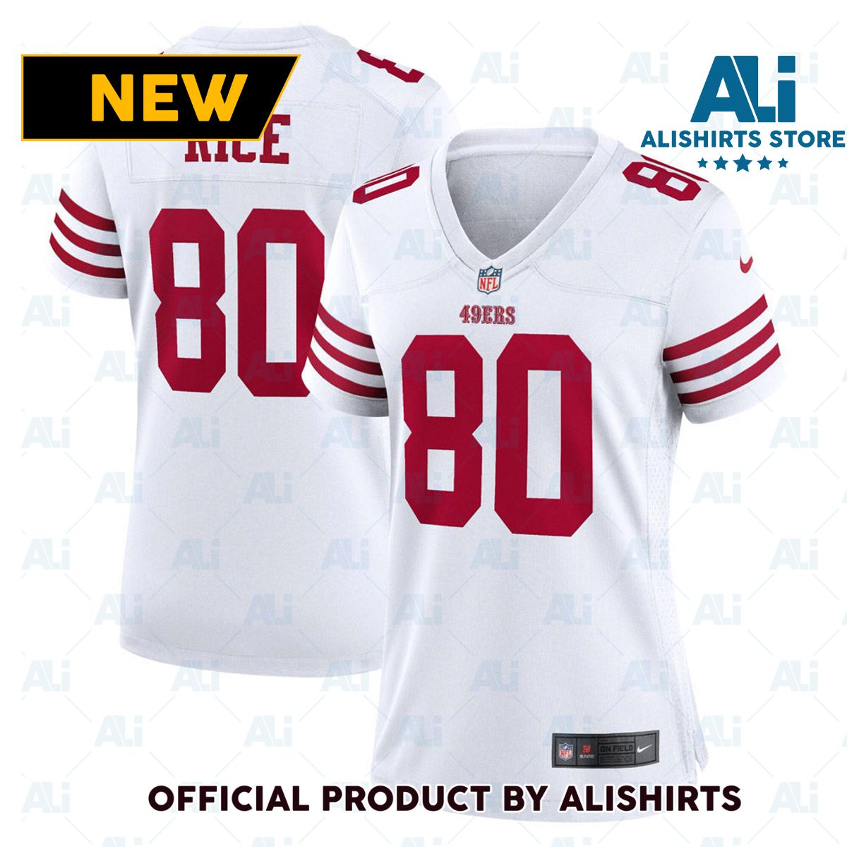 San Francisco 49ers Jerry Rice Retired Player Game Jersey White