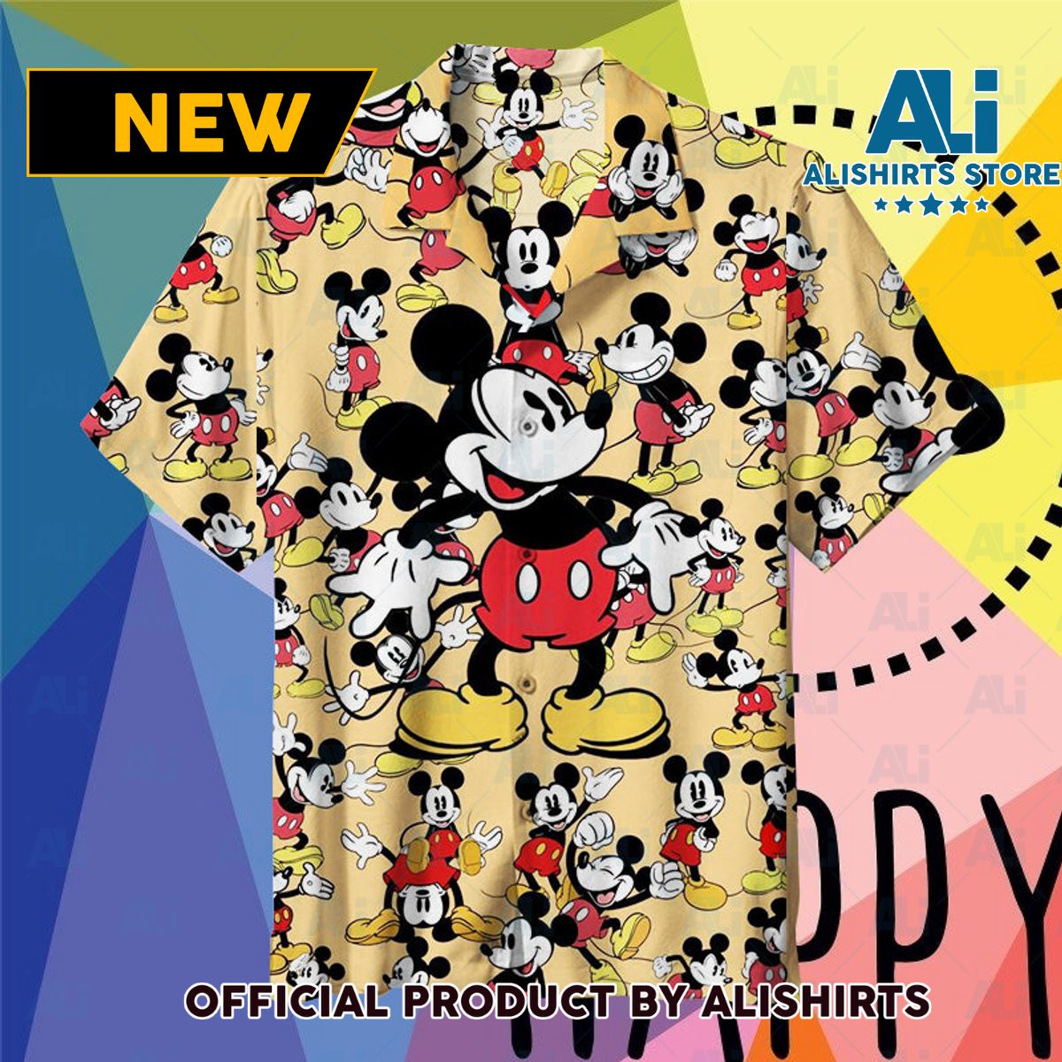 Mickey Mouse Vintage Art Unisex Hawaiian Shirt