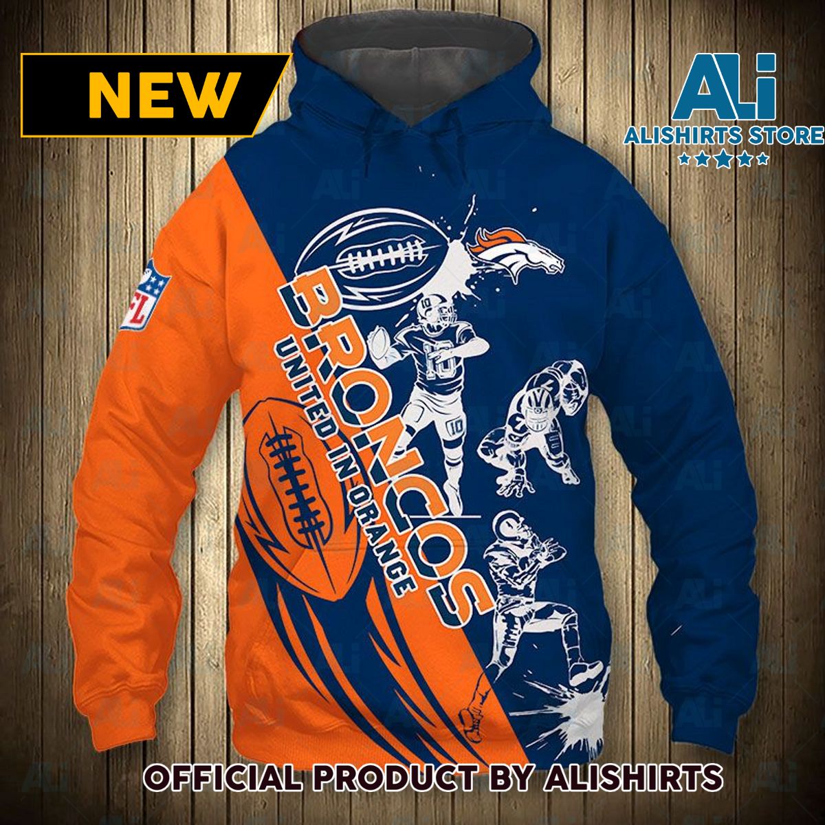 NFL Denver Broncos United In Orange Hoodie