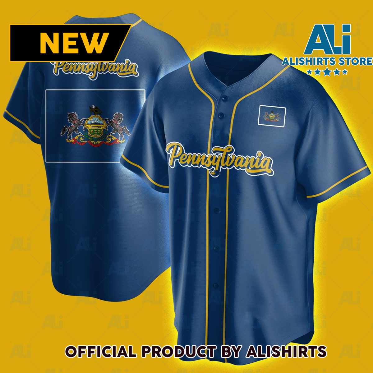 Pennsylvania Flag Baseball Jersey Shirts