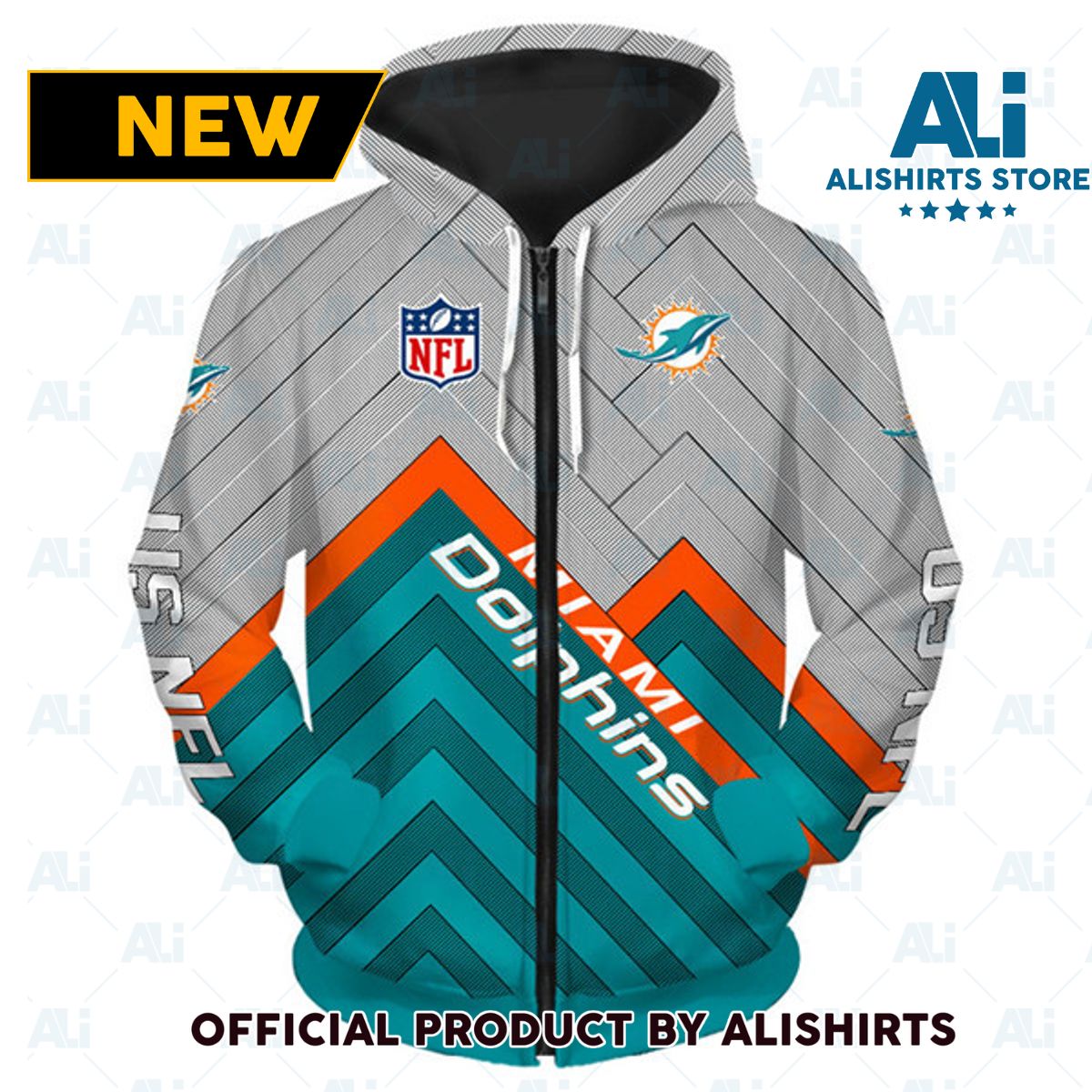 NFL Miami Dolphins Grid Graphic Hoodie