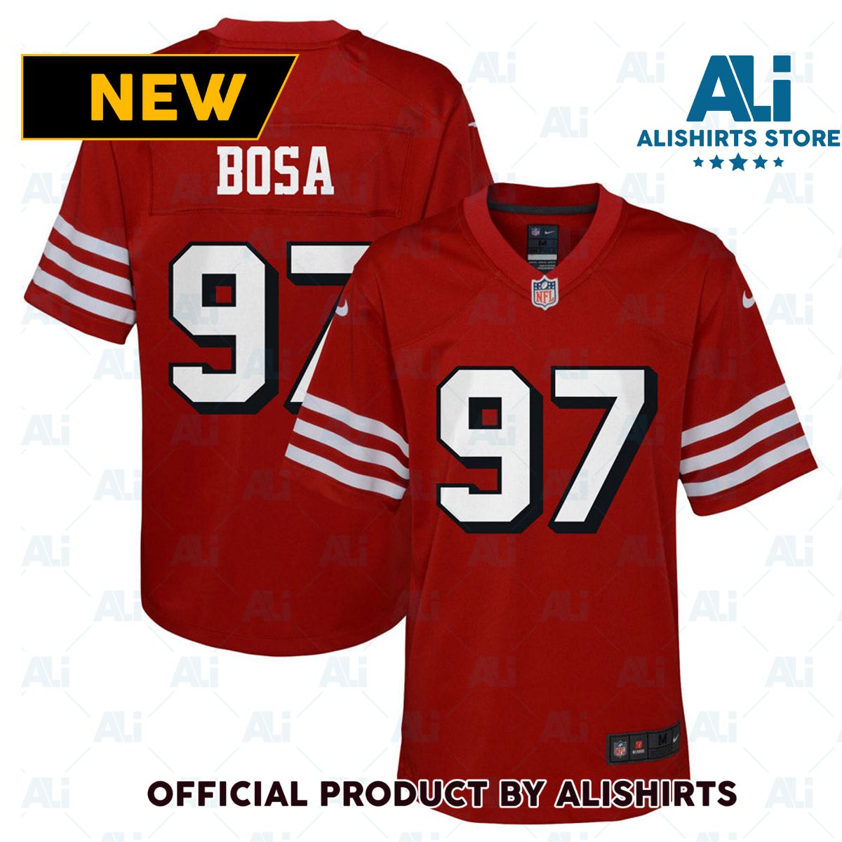 San Francisco 49ers Nick Bosa Alternate Game Jersey Scarlet