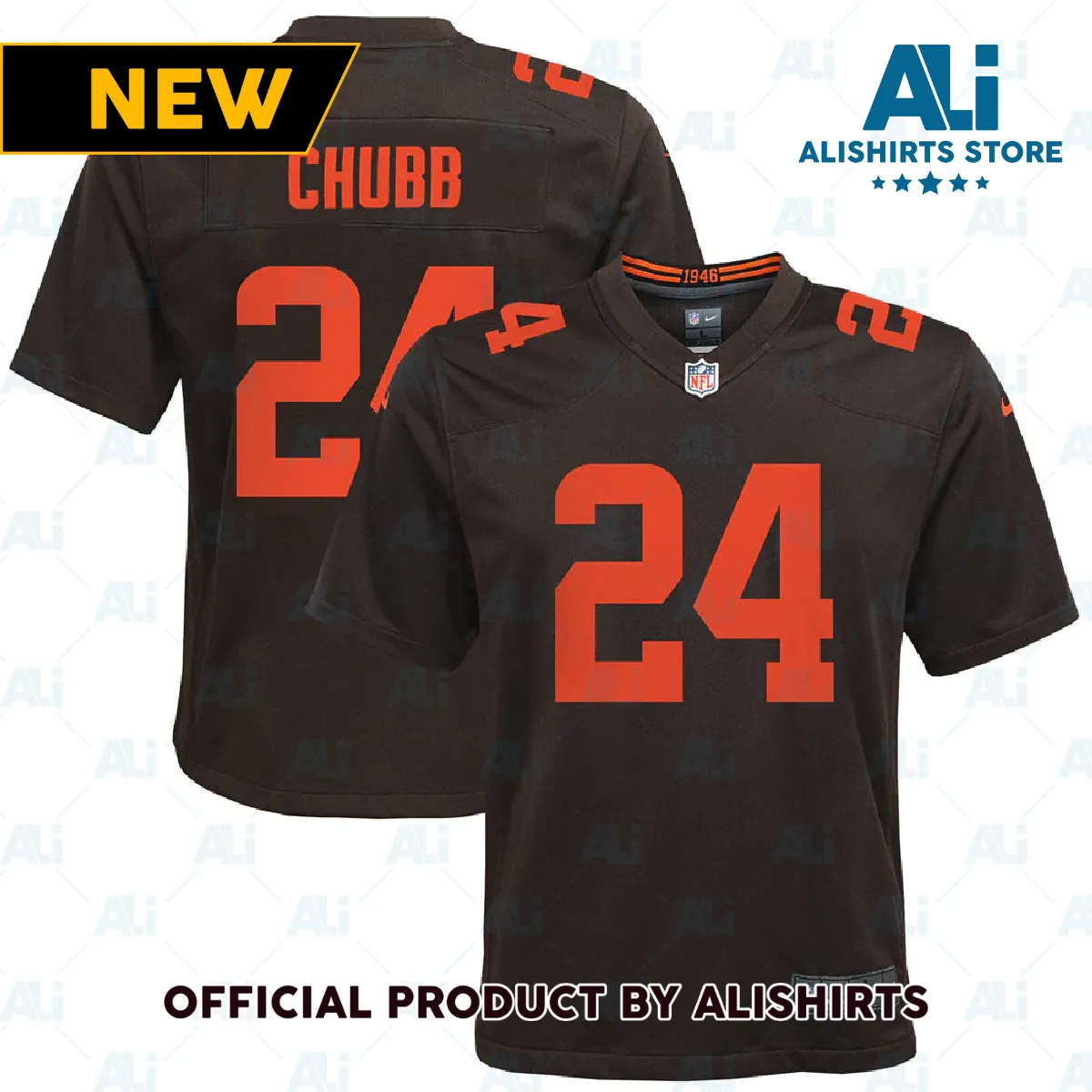 Cleveland Browns Nick Chubb Alternate Game Jersey Brown