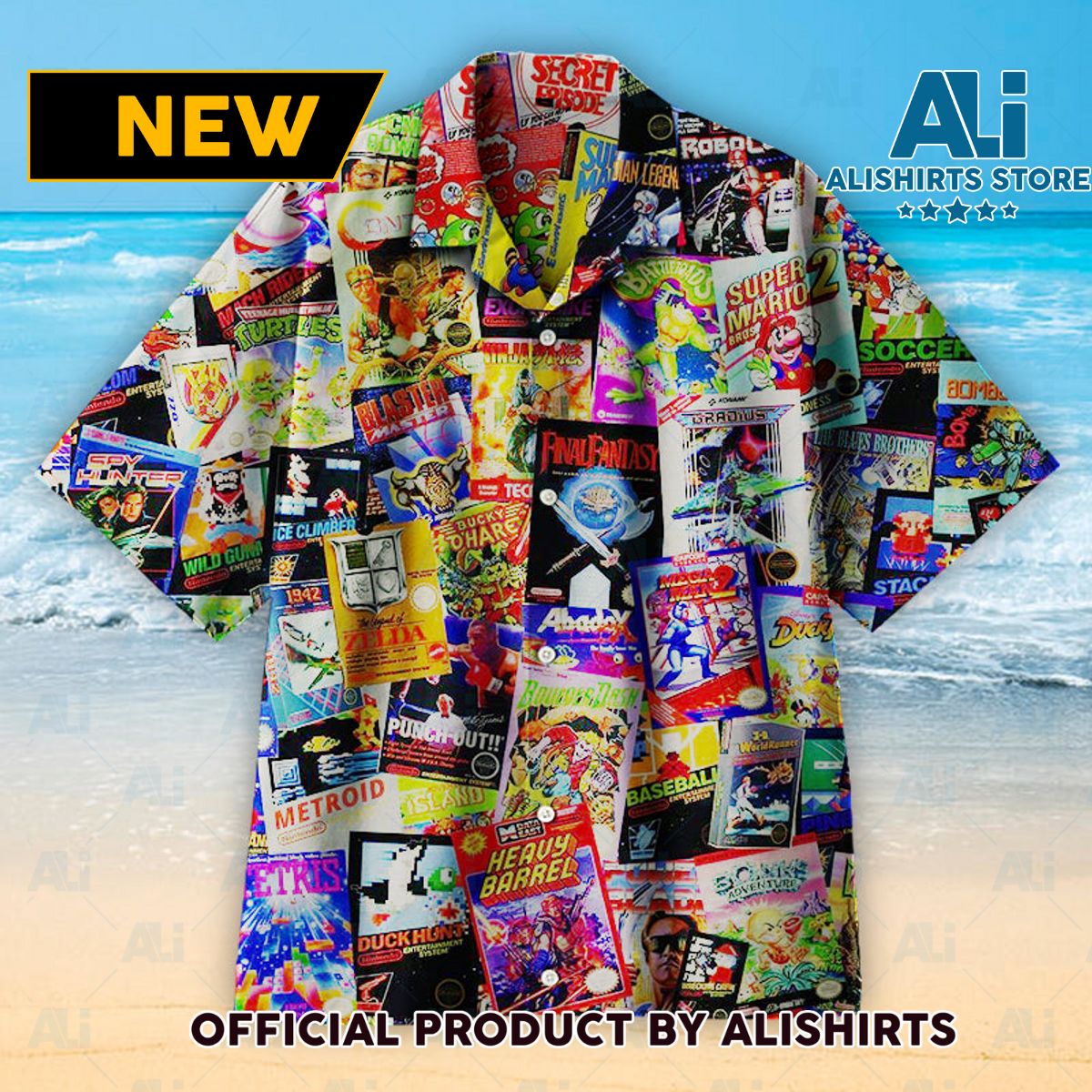 8-Bit Armageddon Retro Video Game Universal Hawaiian Shirt