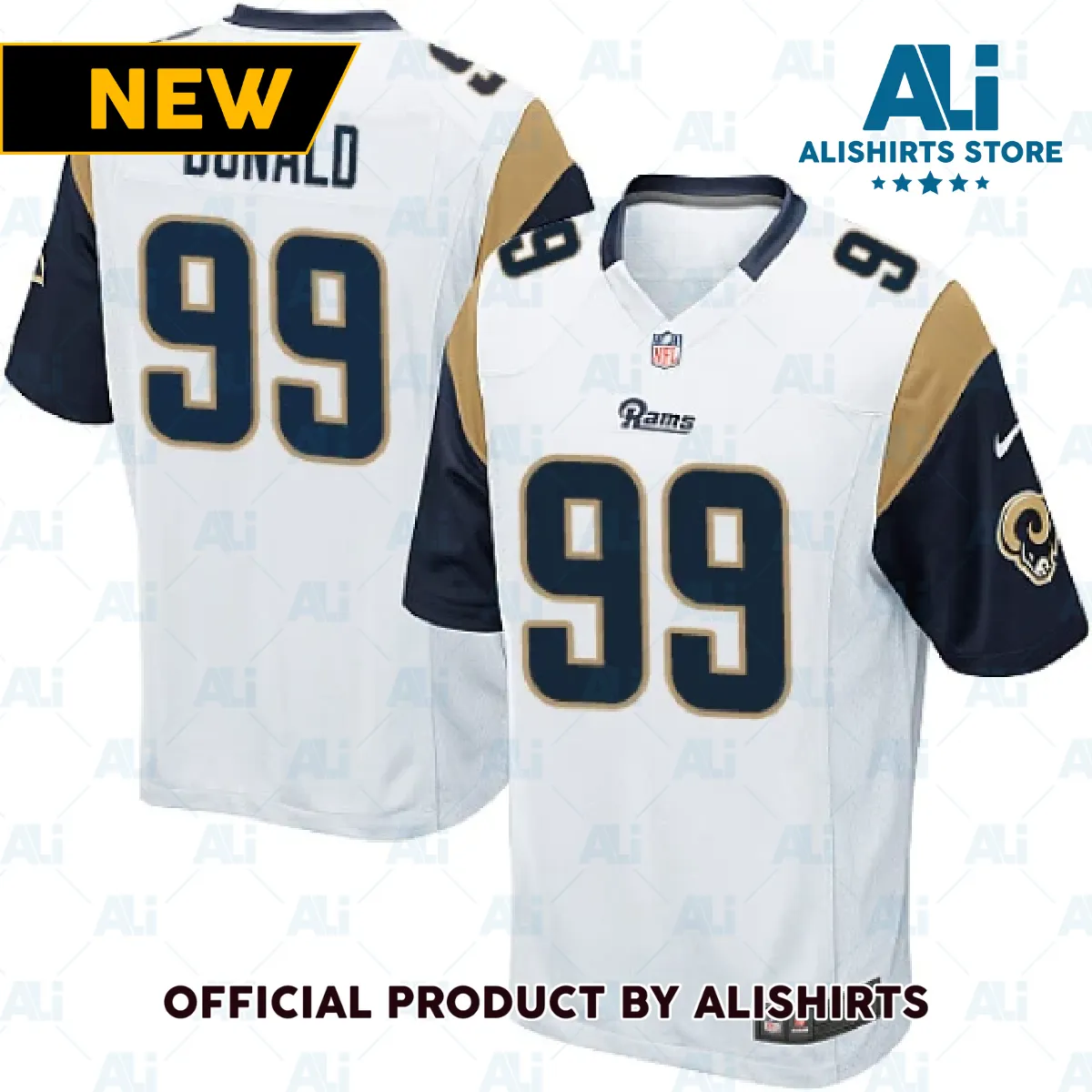 Los Angeles Rams #99 Aaron Donald Game Jersey White