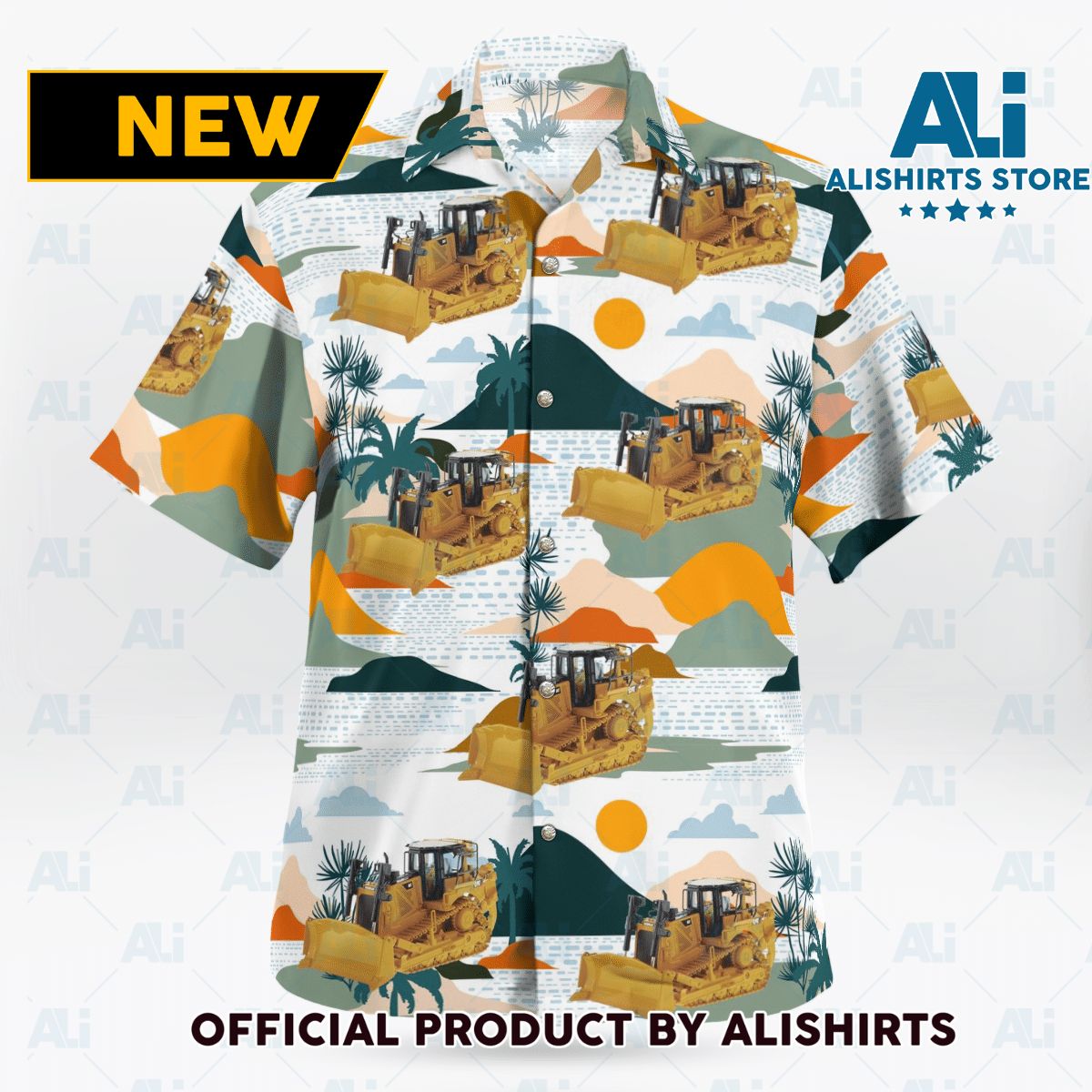 Shiphold Bulldozer Hawaiian Shirt