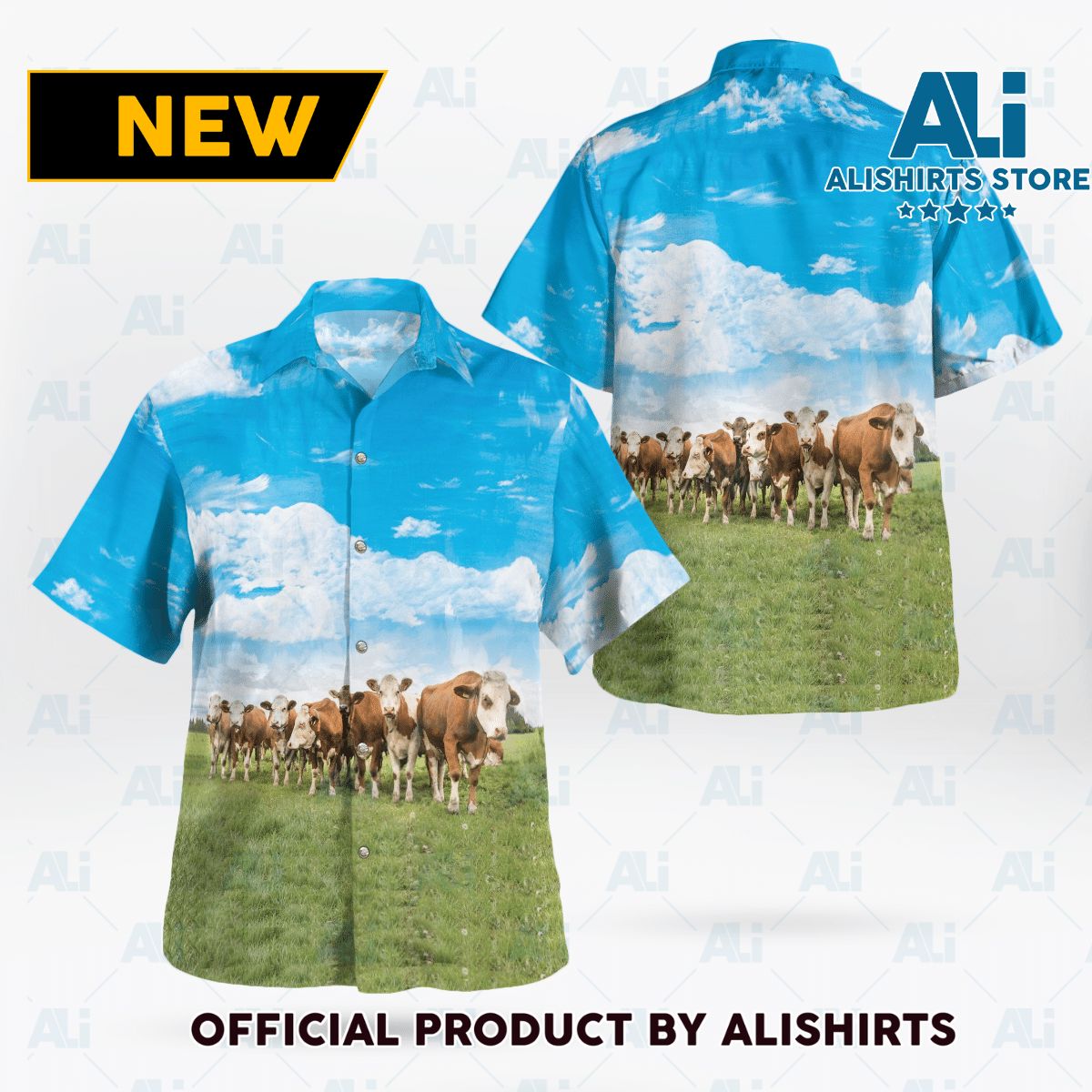 Simmental Cattle Hawaiian Shirt