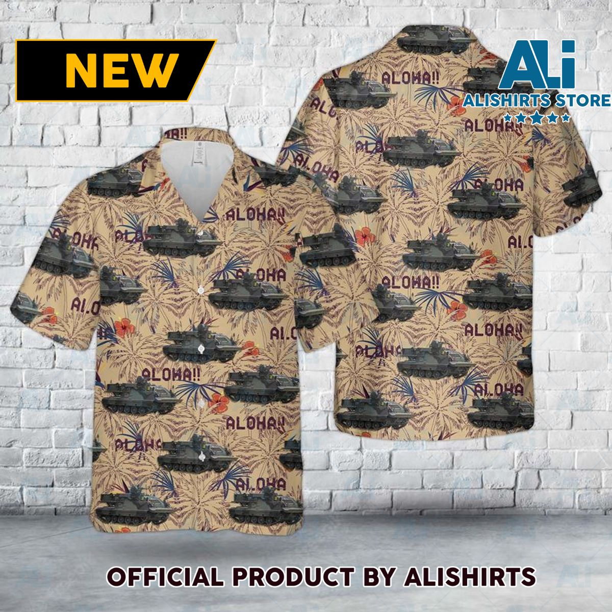 Austrian Armed Forces Bergepanzer Greif A1 04009G Hawaiian Shirt