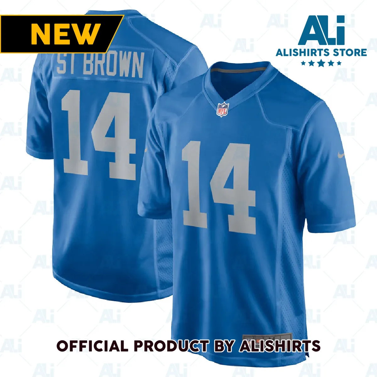 Detroit Lions Amon-Ra St. Brown Player Game Jersey Blue