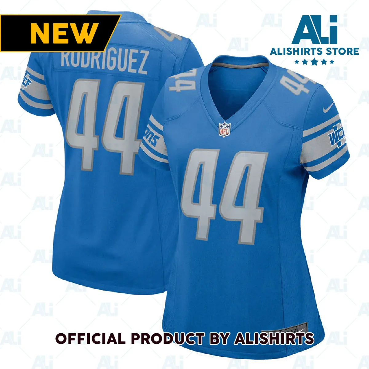 Detroit Lions Malcolm Rodriguez Player Game Jersey Blue