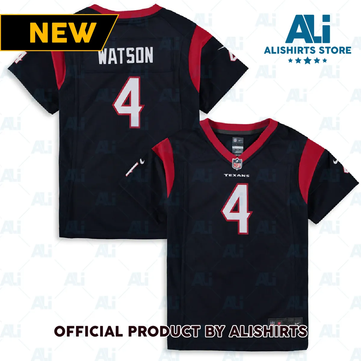 Houston Texans Deshaun Watson Game Jersey Navy