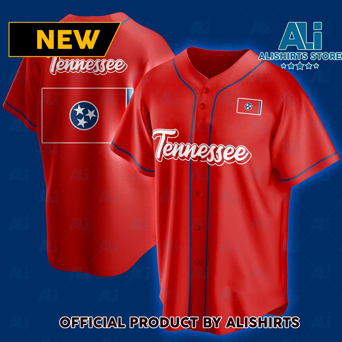 Tennessee Flag Baseball Jersey Shirts