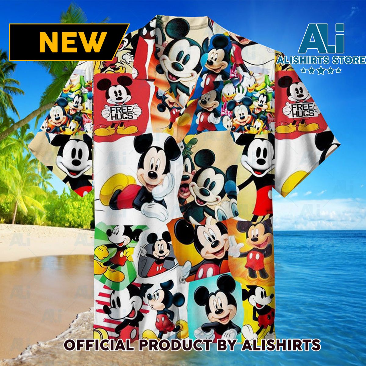 Mickey Mouse Modern Art Unisex Hawaiian Shirt