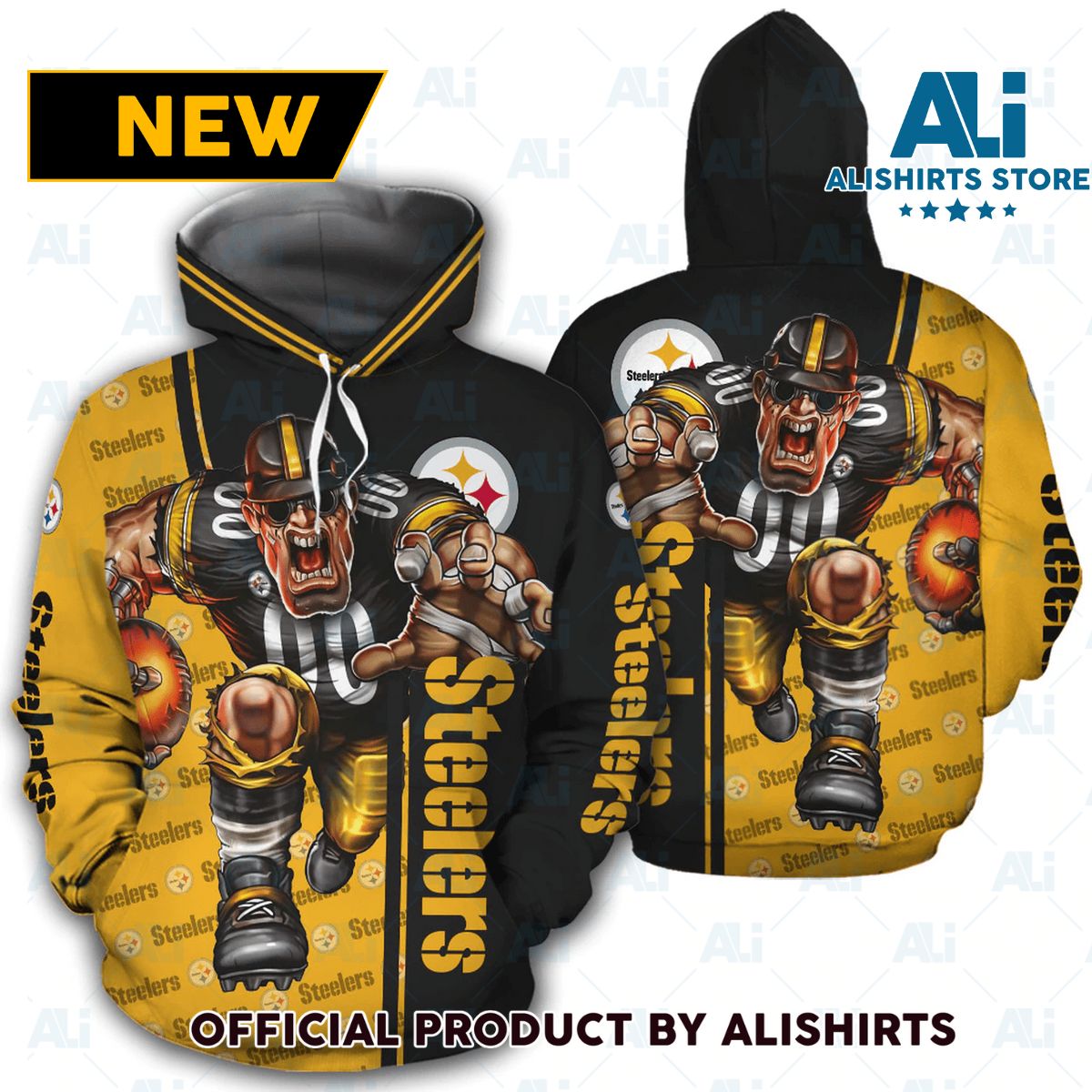 NFL Pittsburgh Steelers Cool Mascot Hoodie