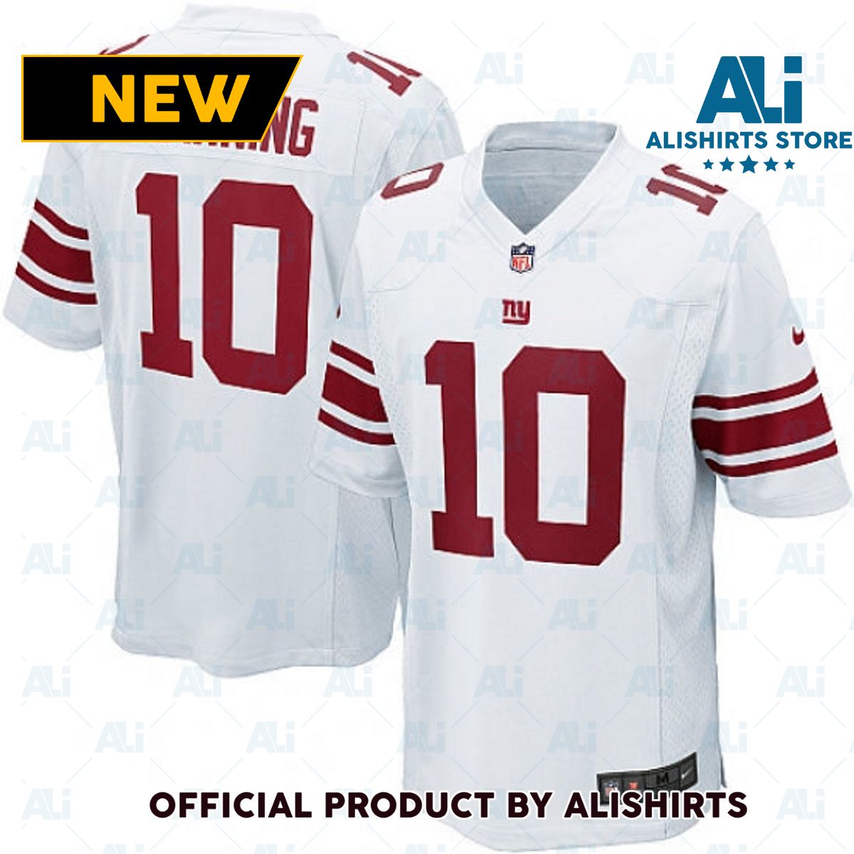 New York Giants Eli Manning Game Jersey White