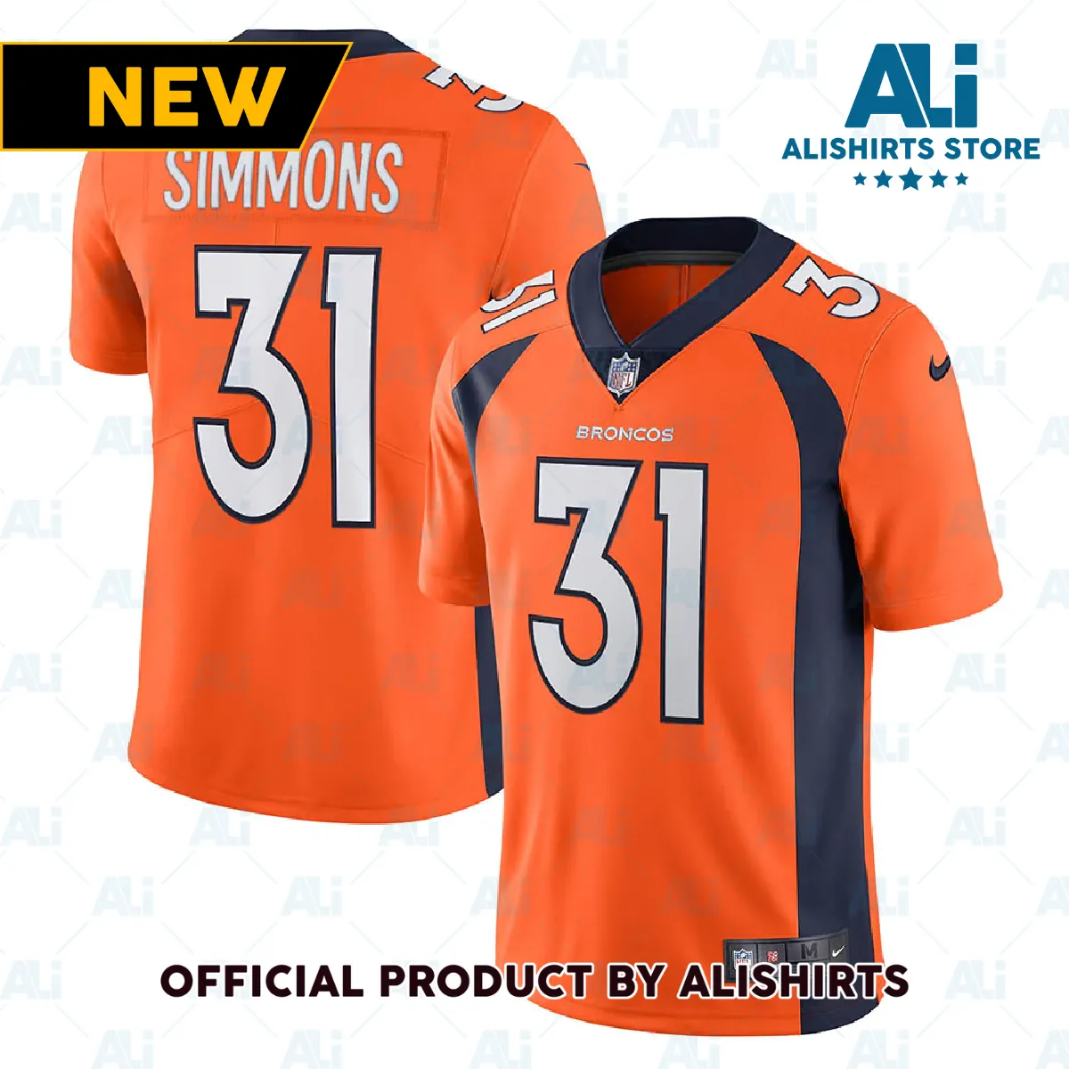 Denver Broncos Justin Simmons Vapor Limited Jersey Orange