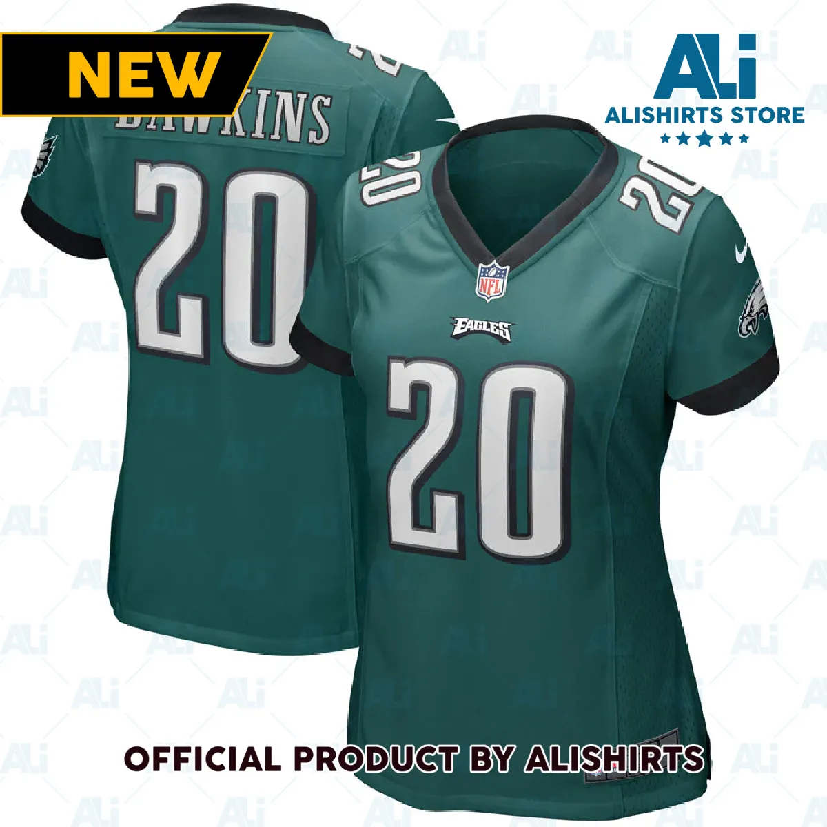 Philadelphia Eagles Brian Dawkins Game Retired Player Jersey Midnight Green