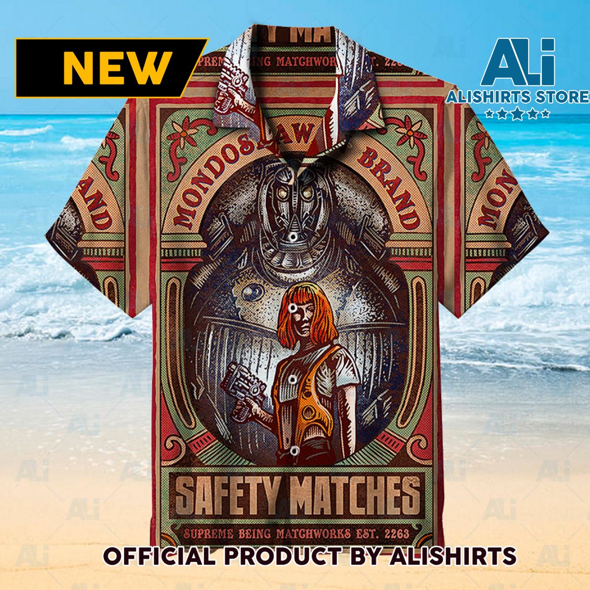 Fifth Element Matchbox Art Universal Hawaiian Shirt