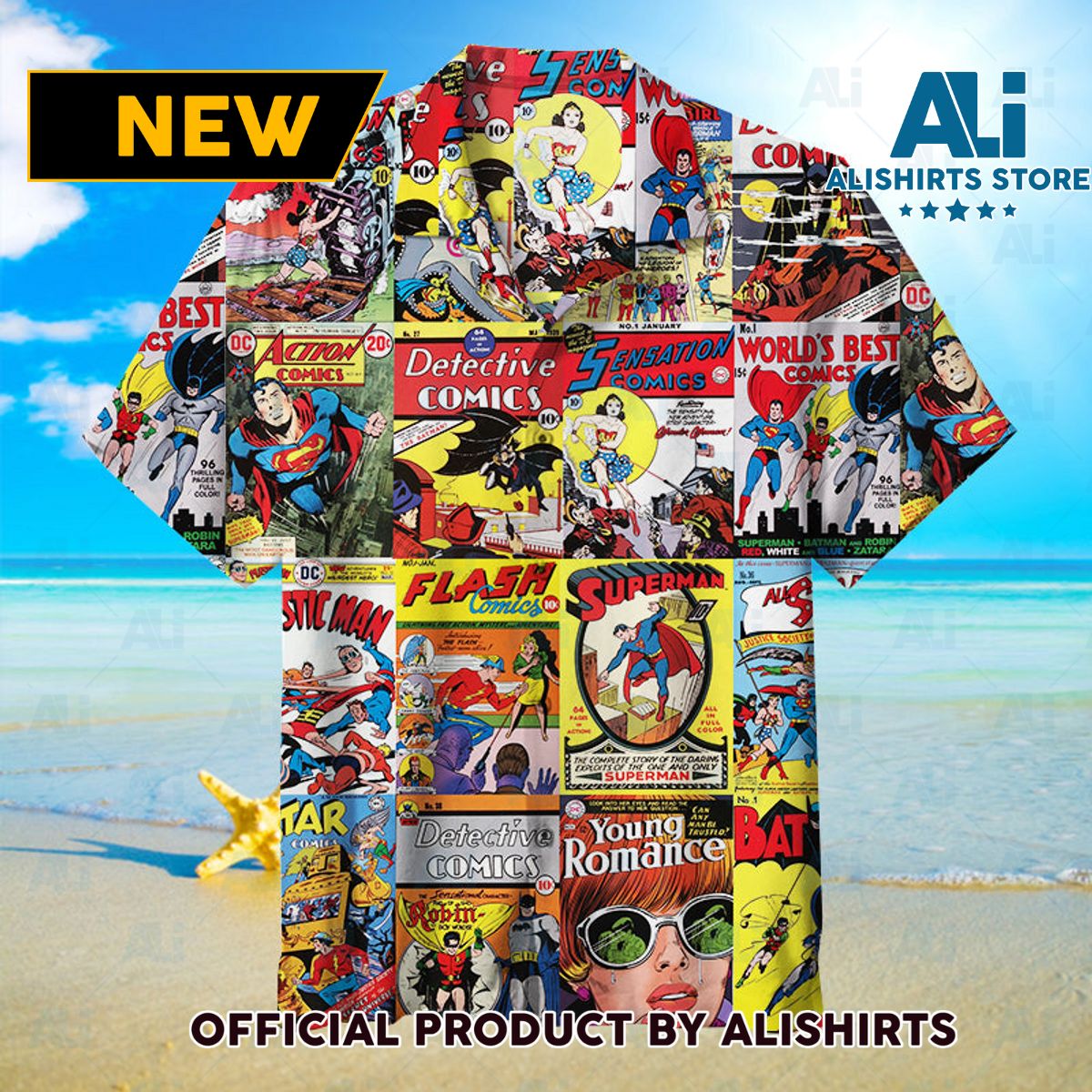 DC Comics Collage Art Unisex Hawaiian Shirt