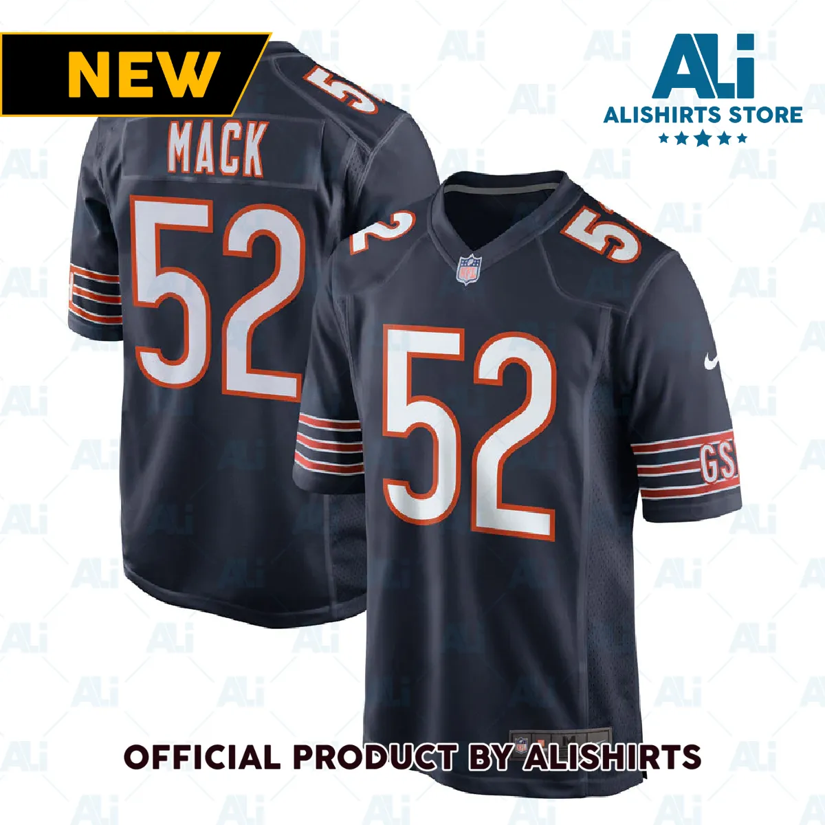 Chicago Bears Khalil Mack Game Jersey Navy Blue