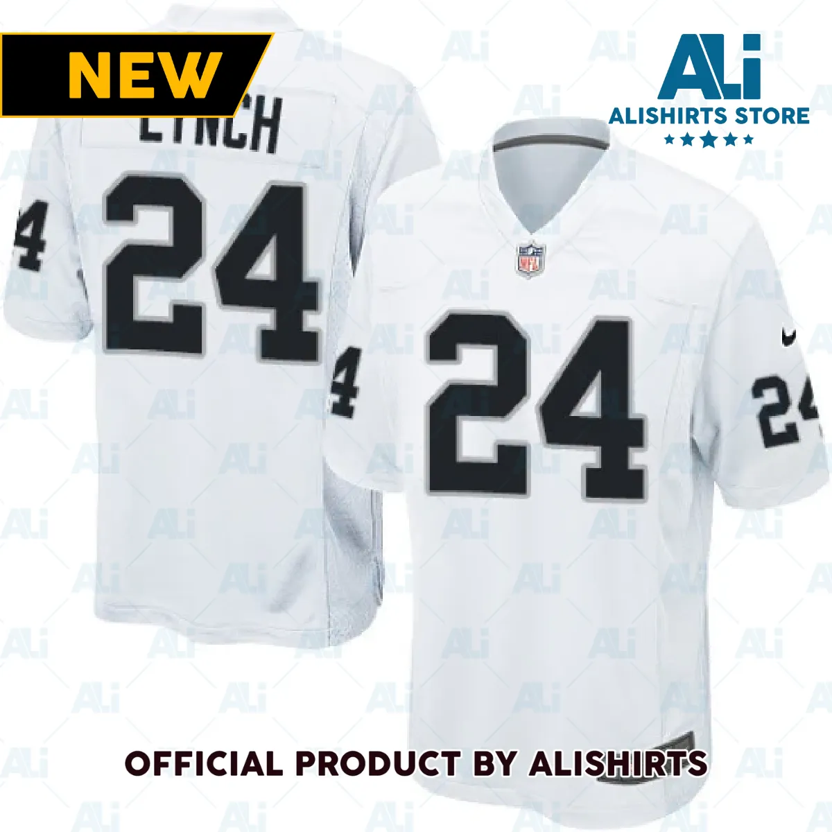 Oakland Raiders Marshawn Lynch Game Jersey White