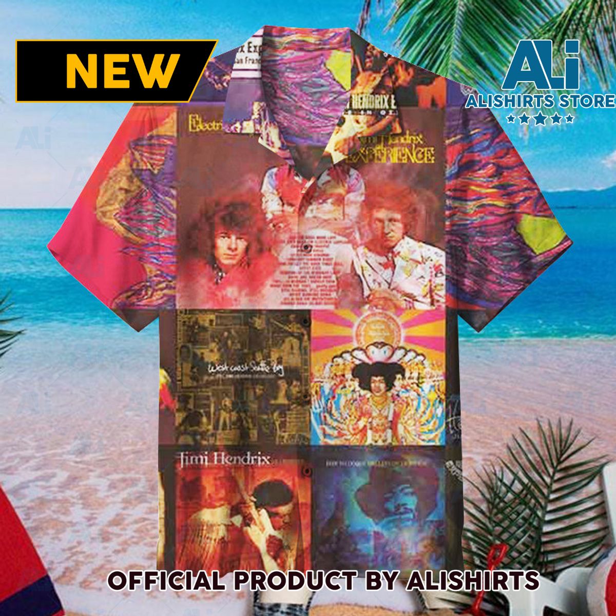 Jimi Hendrix Unisex Hawaiian Shirt