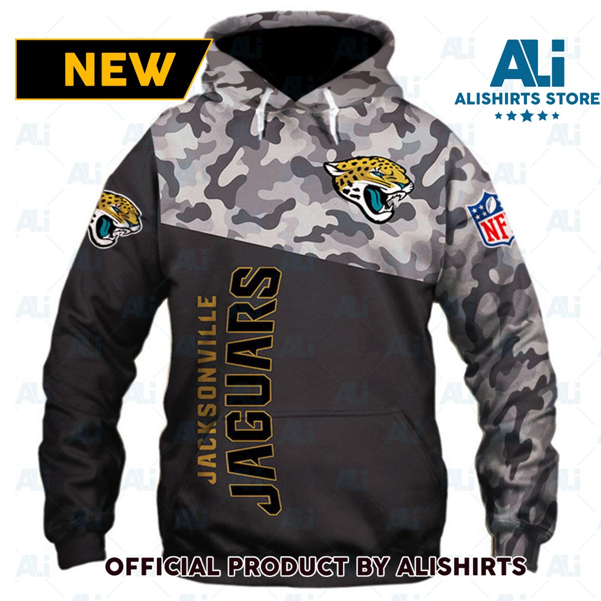 NFL Jacksonville Jaguars Military Camo Hoodie