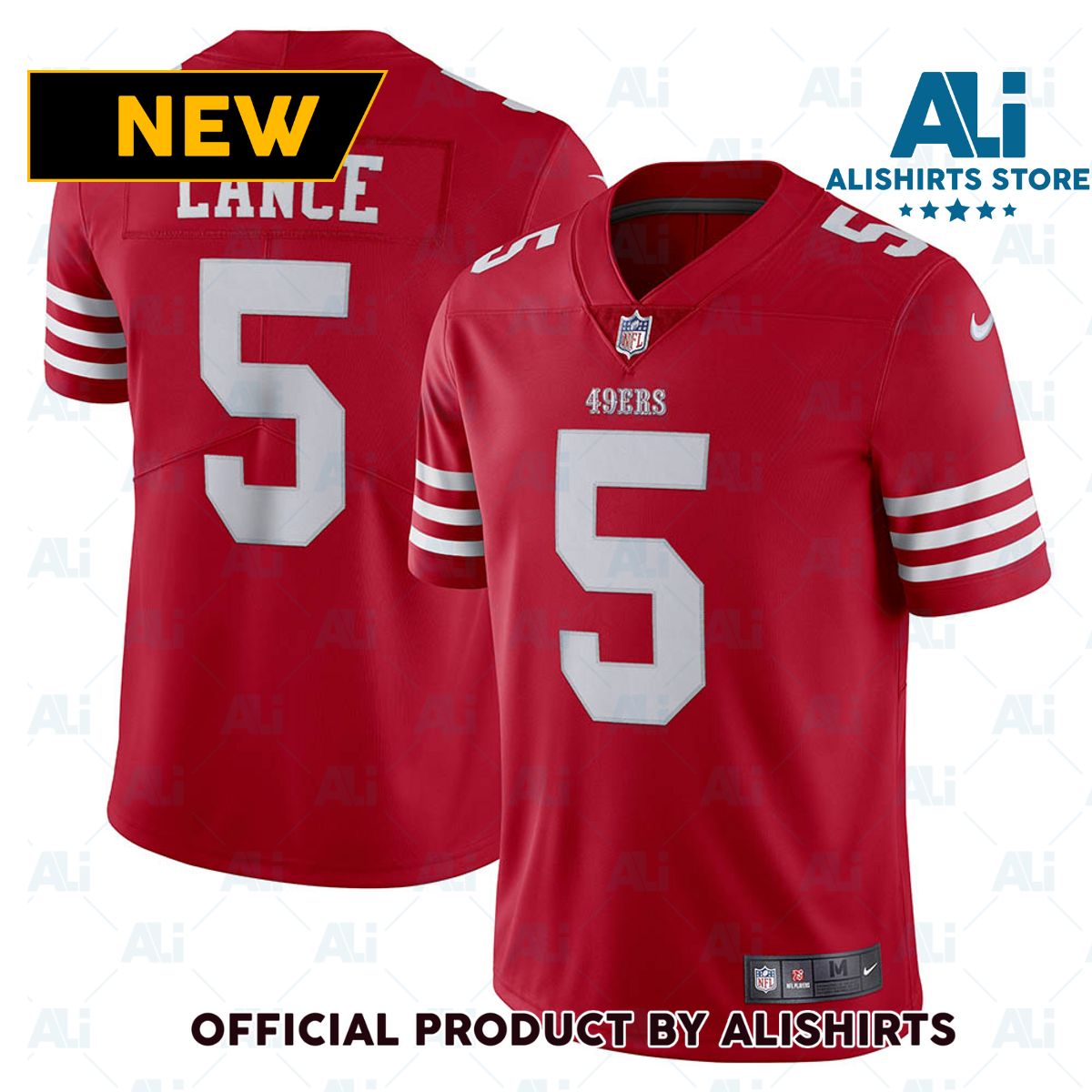 San Francisco 49ers Trey Lance Scarlet Vapor Limited Jersey Scarlet