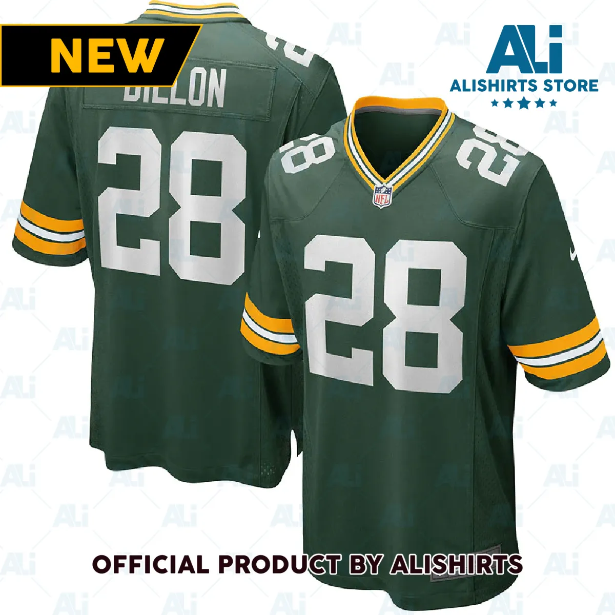 Green Bay Packers AJ Dillon Team Game Jersey Green