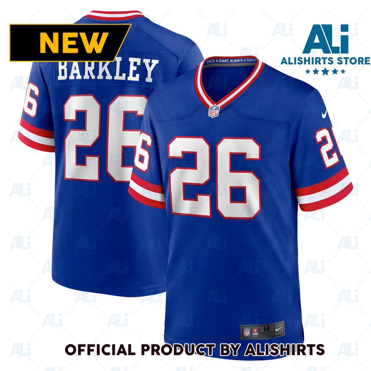 New York Giants Saquon Barkley Classic Player Game Jersey Royal