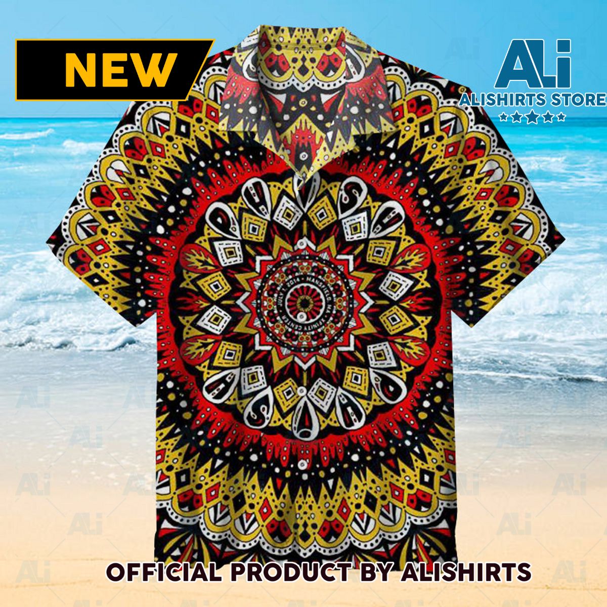 Metallic Gold Ink Universal Hawaiian Shirt