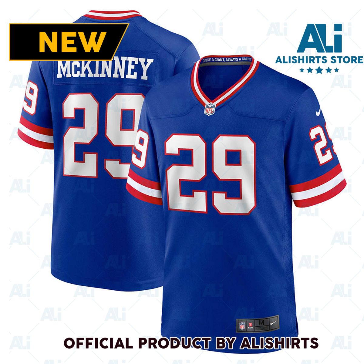 New York Giants Xavier McKinney Classic Player Game Jersey Royal