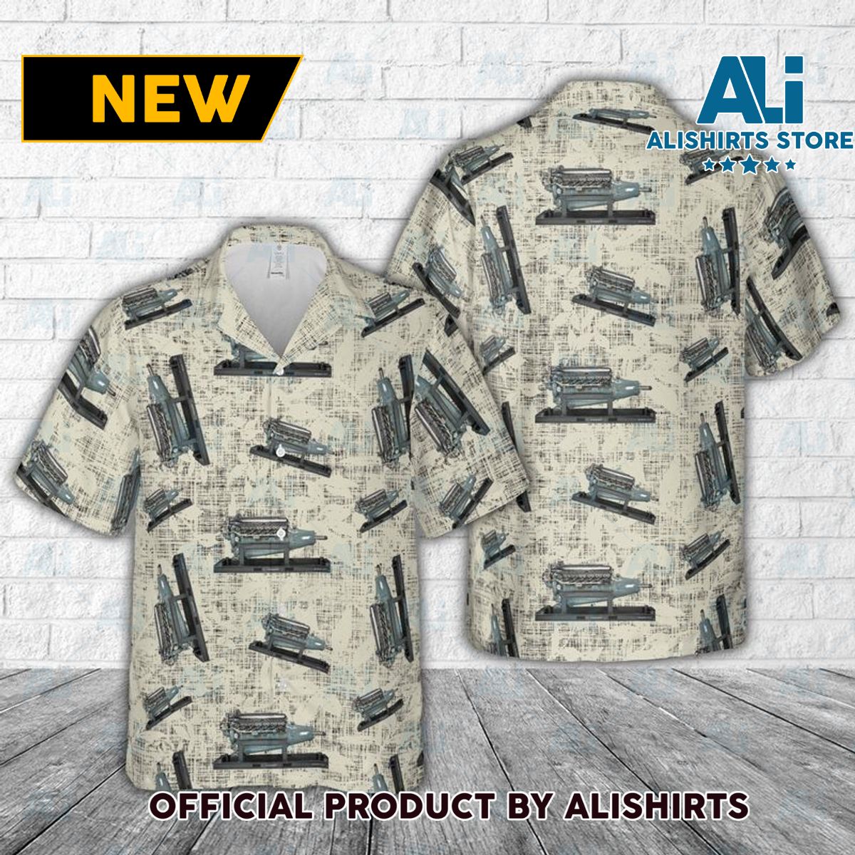 Allison V-1710-7 V-12 Engine Hawaiian Shirt