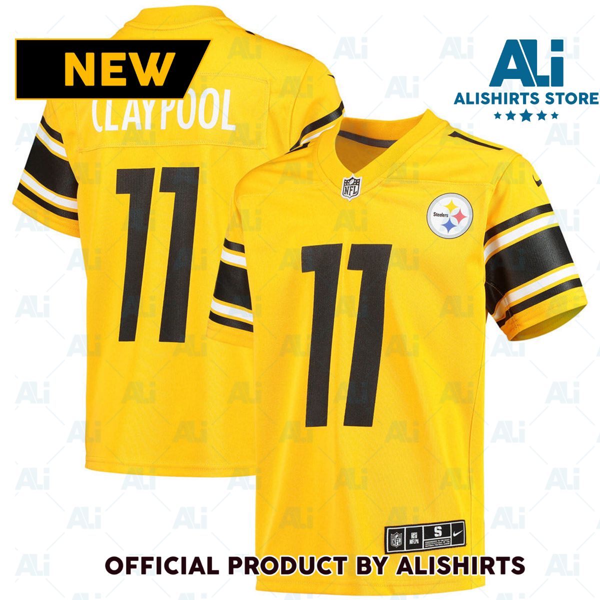 Pittsburgh Steelers Chase Claypool Inverted Team Game Jersey Gold