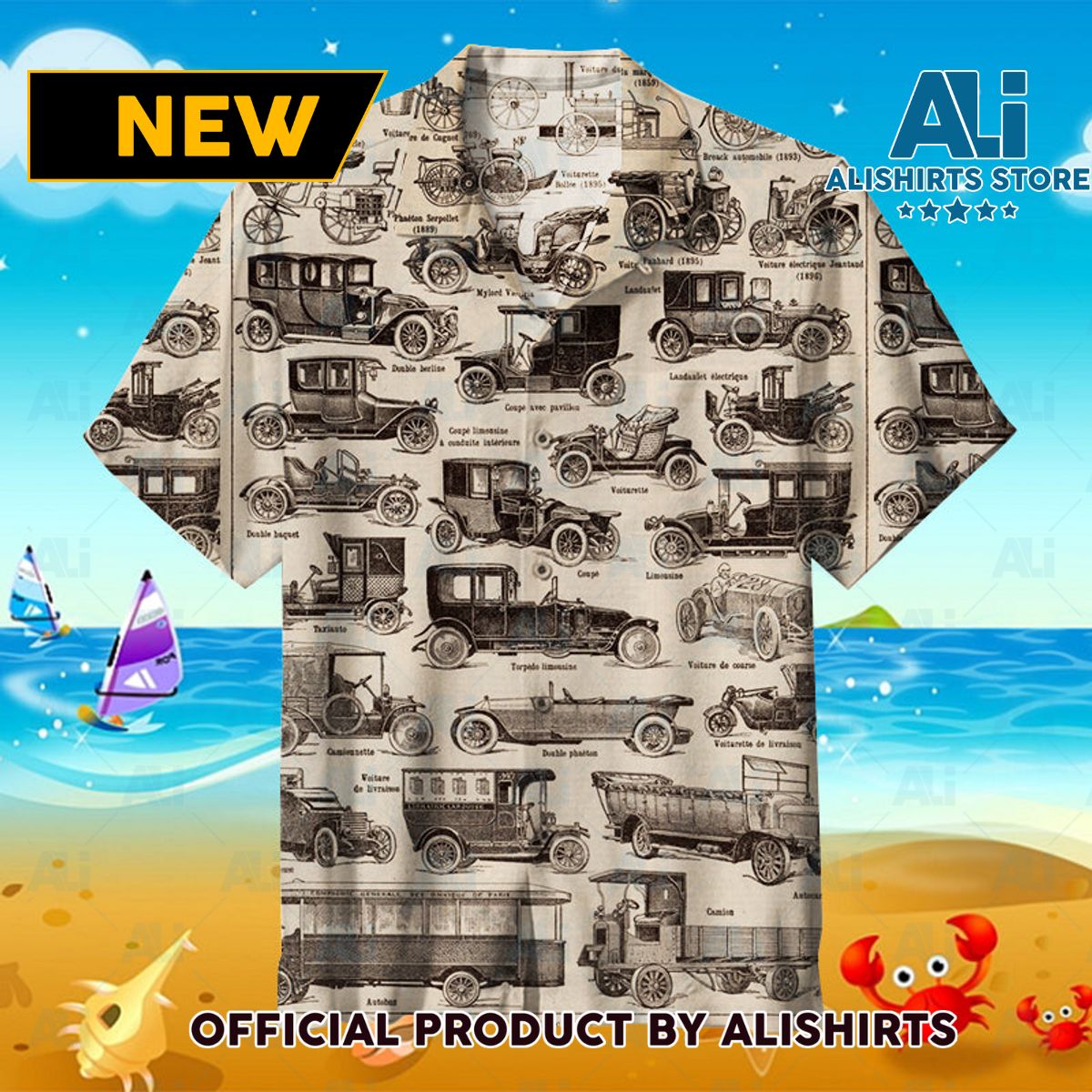 Antique Vehicle Universal Hawaiian Shirt