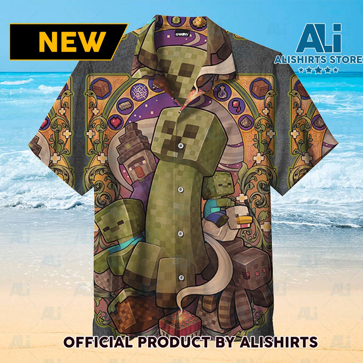 Minecraft - Creeper Universal Hawaiian Shirt