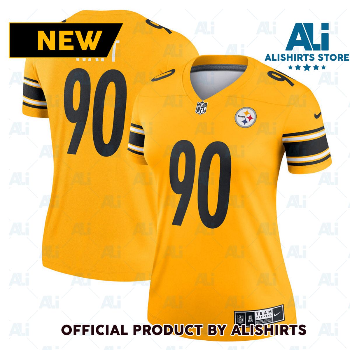 Pittsburgh Steelers T.J. Watt Inverted Legend Jersey Gold