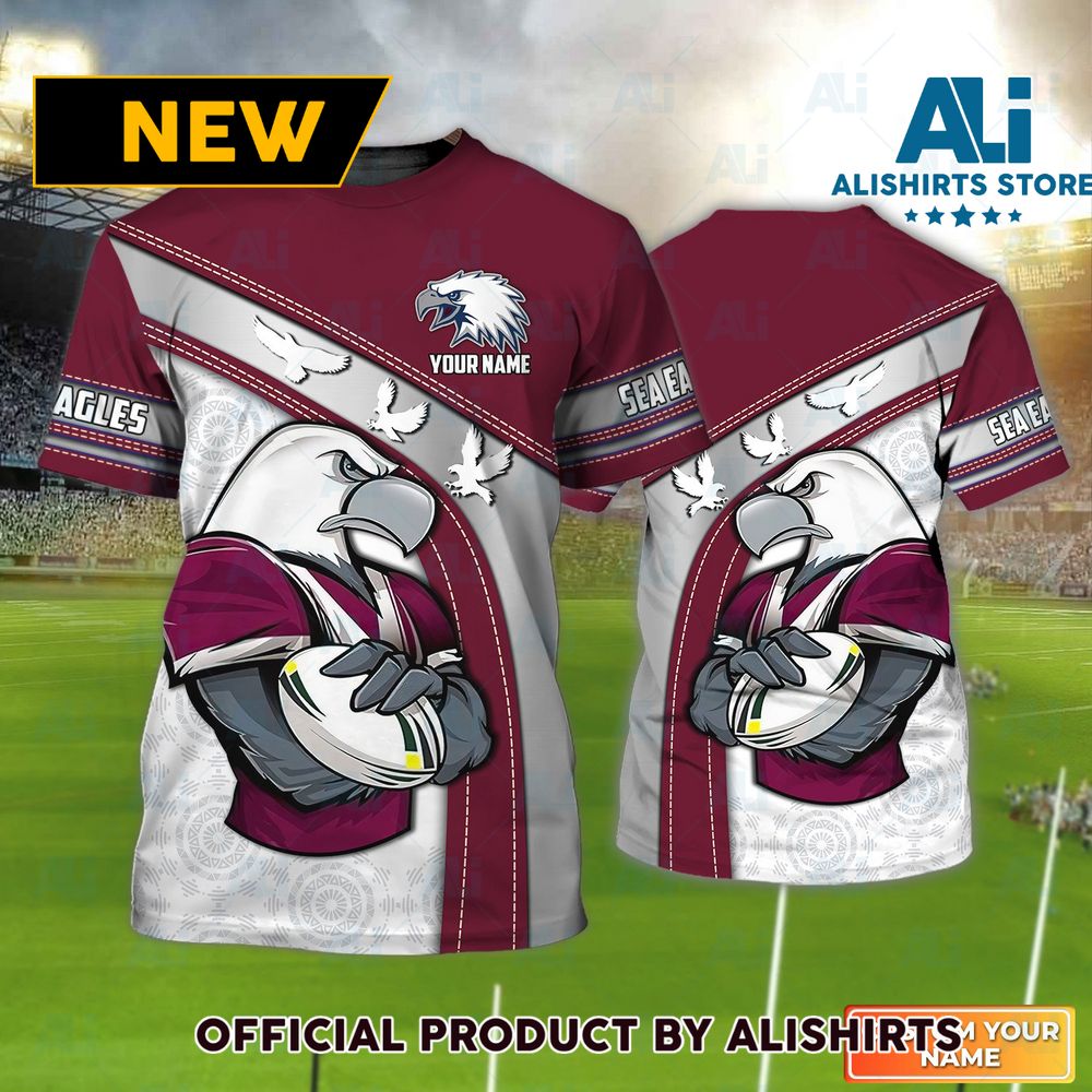 NRL Manly Warringah Sea Eagles Personalized Name Tshirts