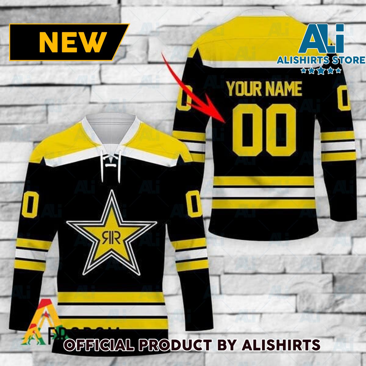 Personalized Rockstar Energy Drink Hockey Jersey