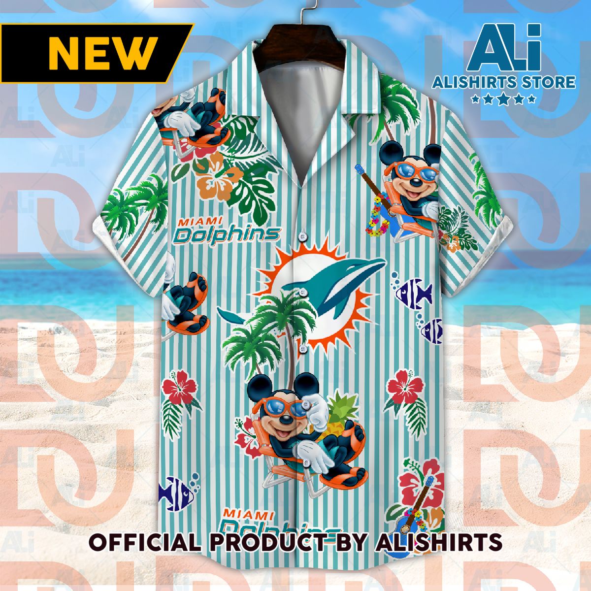 Miami Dolphins Mickey Summer Beach Hawaiian Shirt